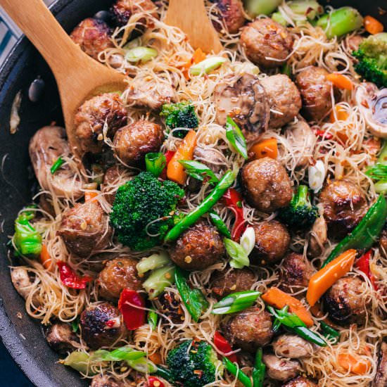 TERIYAKI MEATBALL STIR FRY