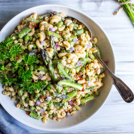 Lemon-Dijon Asparagus and Pea Macaroni