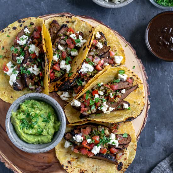 Vegan Seitan Carne Asada Tacos