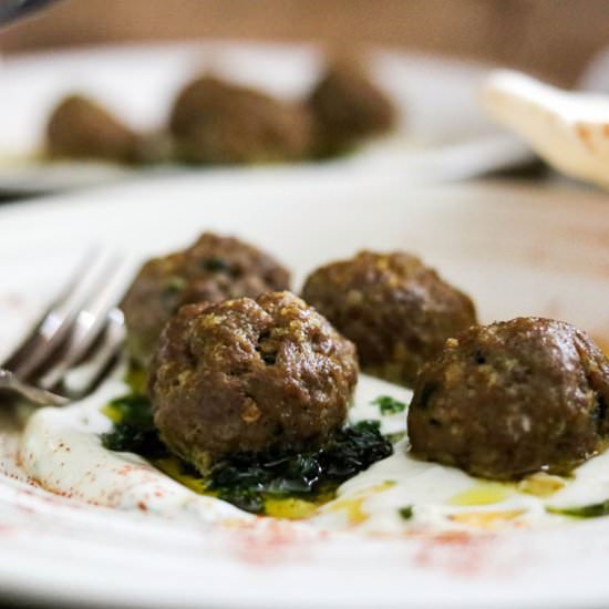 SPICED MEATBALLS WITH GREEK YOGURT