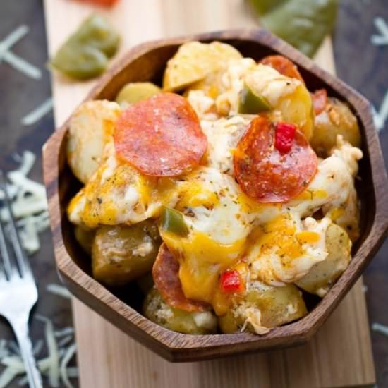 Slow Cooker Pizza Potatoes