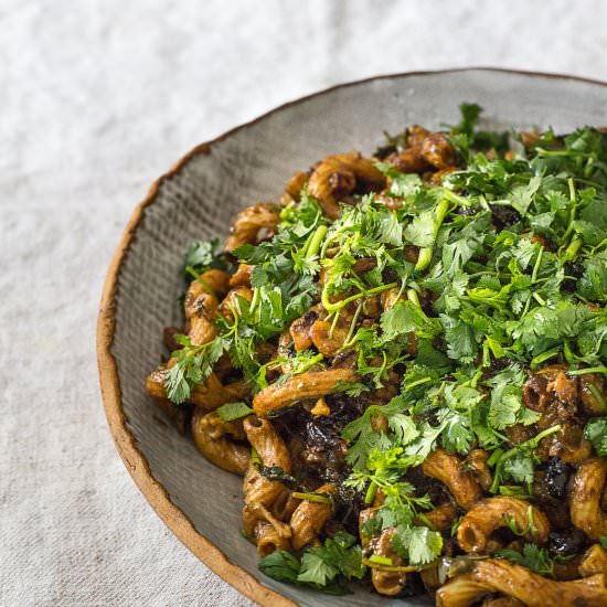 Pasta with Anchovies and Dried Cherries