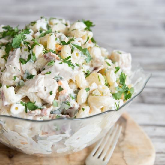 Chicken Bacon Ranch Pasta Salad
