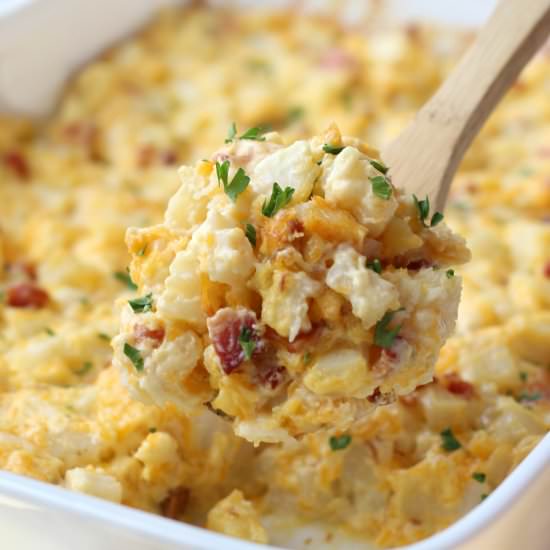 Cheesy Bacon Potato Casserole
