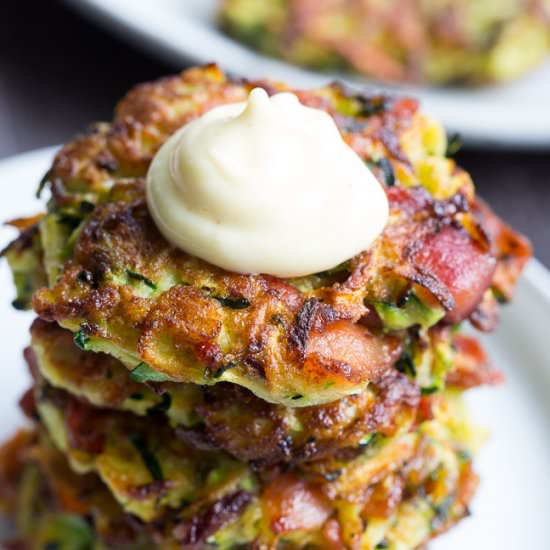 Bacon Zucchini Fritters