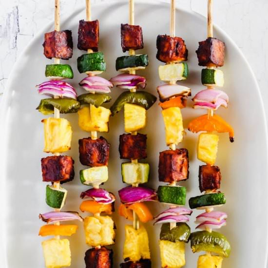 BBQ Tofu Vegetable Kebabs