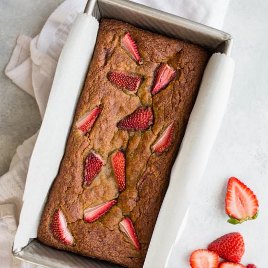 Roasted Strawberry Banana Bread