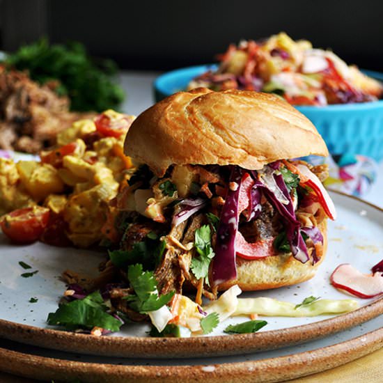 Pulled Pork Sandwiches with Slaw