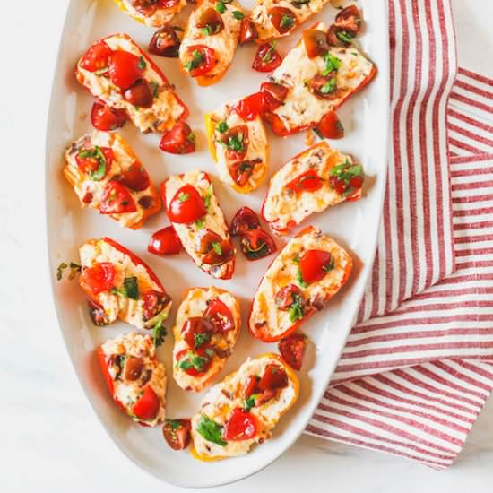 Stuffed Mini Peppers w Tomatoes