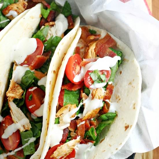 Ranch BLT Chicken Tacos