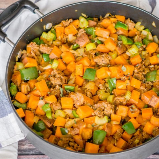 Sweet Potato & Sausage Skillet