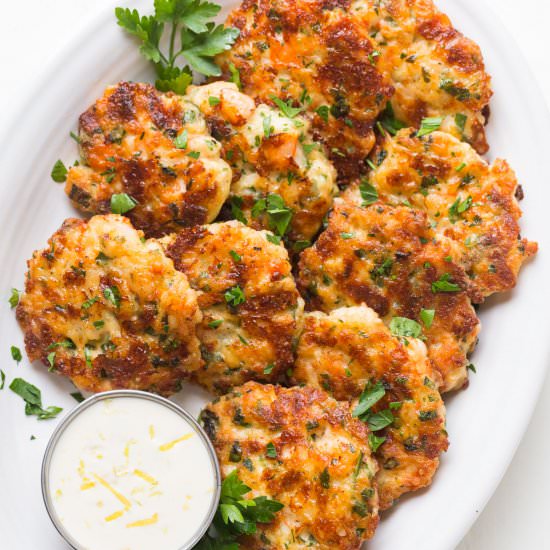 Cheesy Shrimp Cakes