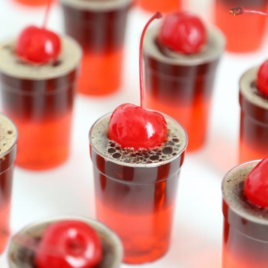 Cherry cola jello shots