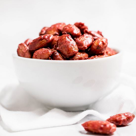 Healthy Raspberry Glazed Almonds
