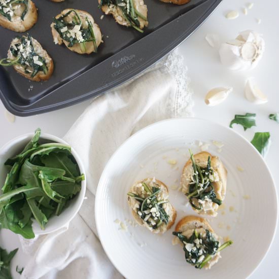 Crostini with white bean purée