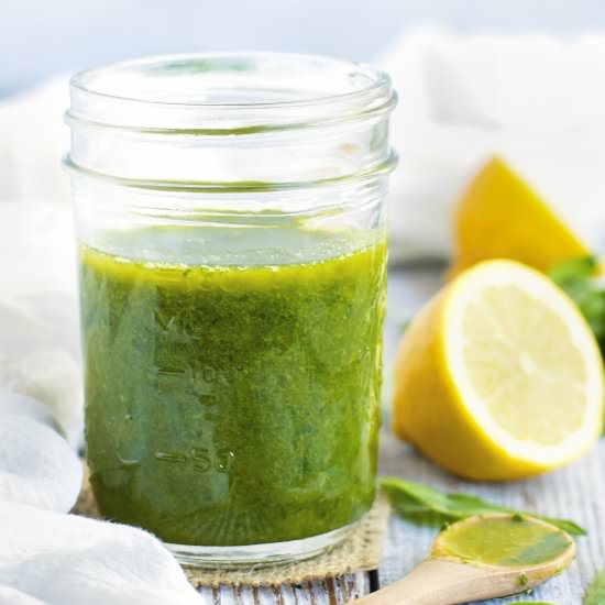 Lemon Basil Vinaigrette Dressing