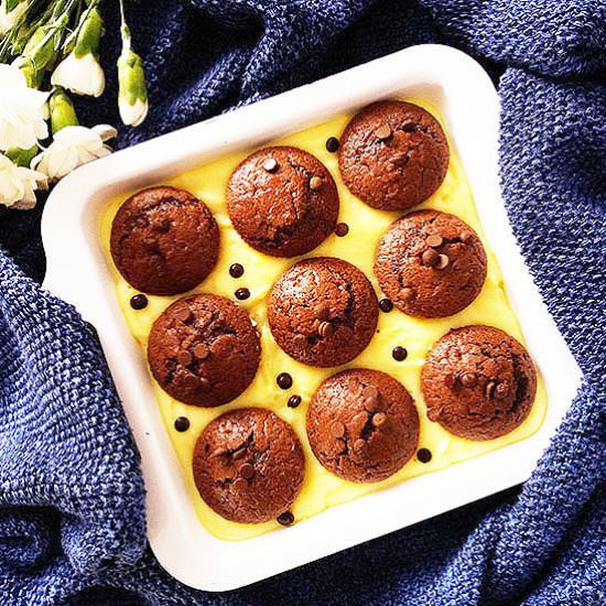 Double Chocolate Muffins in Cream