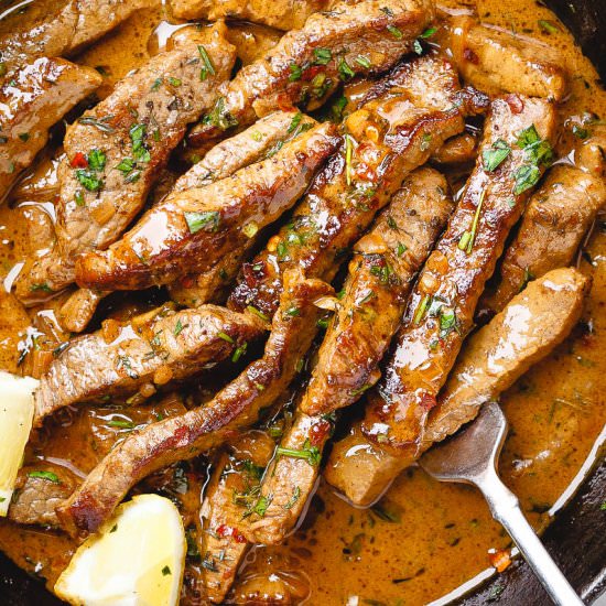 Pan-Seared Steak in Butter Sauce