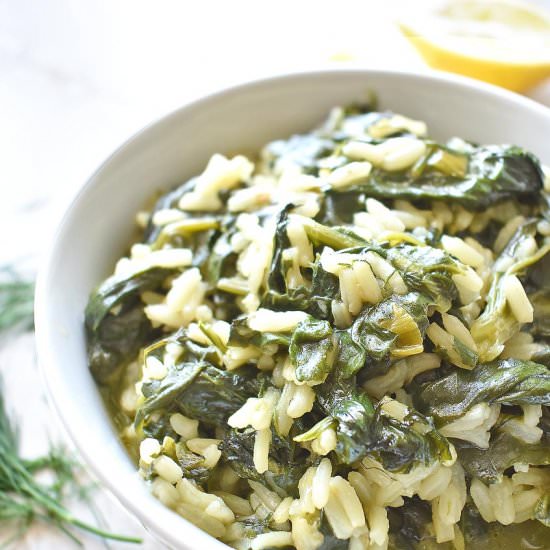 Greek Spinach Rice