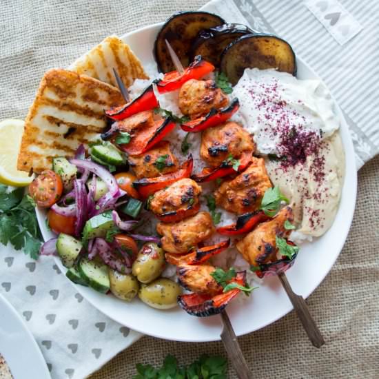 Turkish Chicken Shish Kebabs