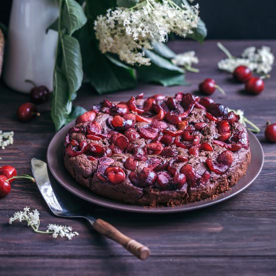 Cherry chocolate cake