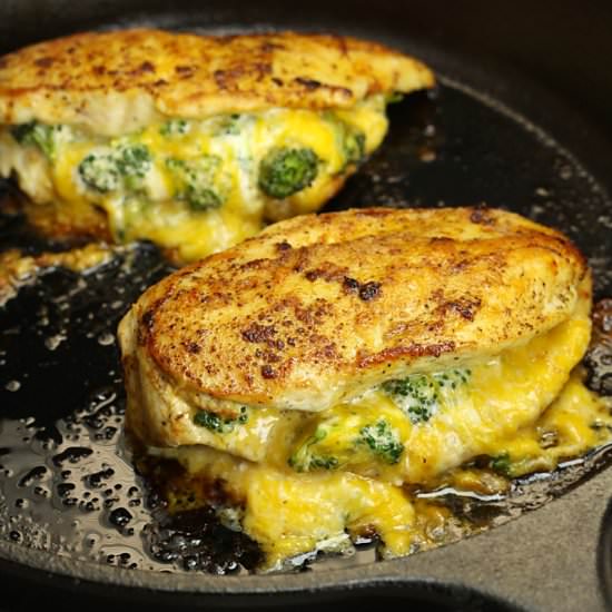Broccoli Cheddar Stuffed Chicken
