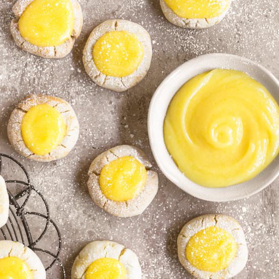 Lemon Curd Shortbread Cookies
