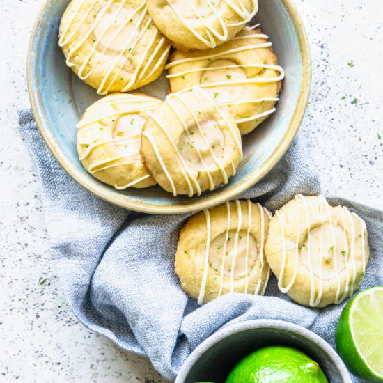 Lime Thumbprint Cookies