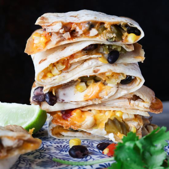 Chicken & Cheese Quesadillas