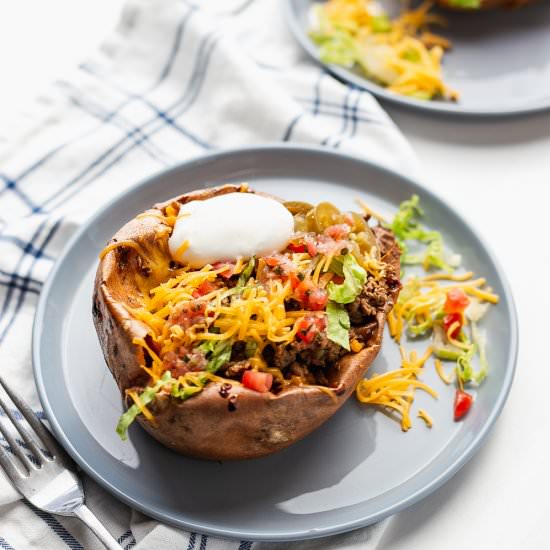Taco Stuffed Sweet Potatoes