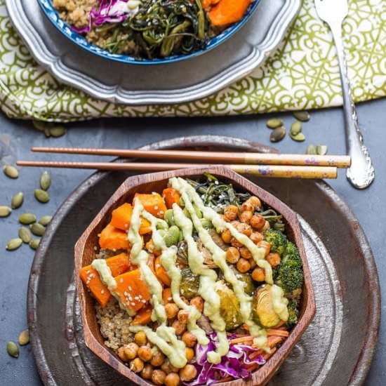 Roasted Vegetable Buddha Bowls