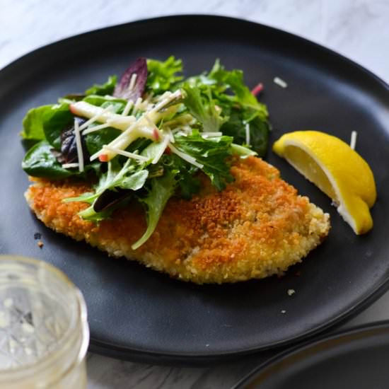 Chicken Milanese with Fresh Greens