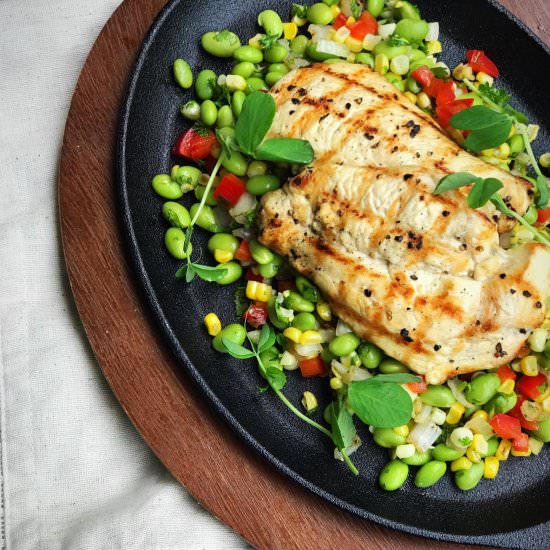 Grilled Chicken & Succotash Salad