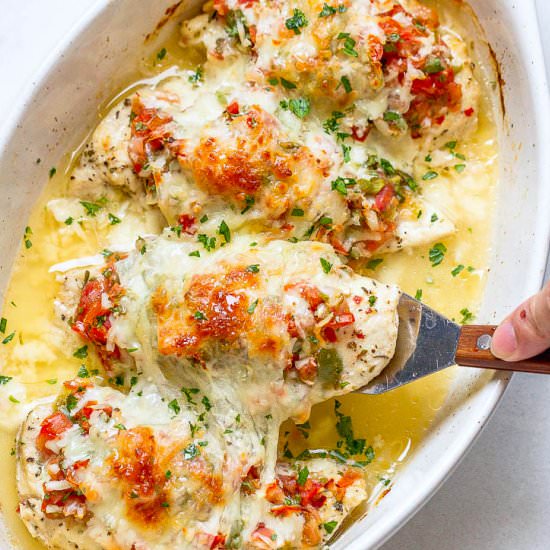Cheesy Salsa Chicken Casserole