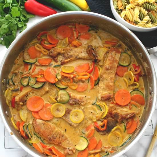 One pot Creamy Veggie Medley Sauce