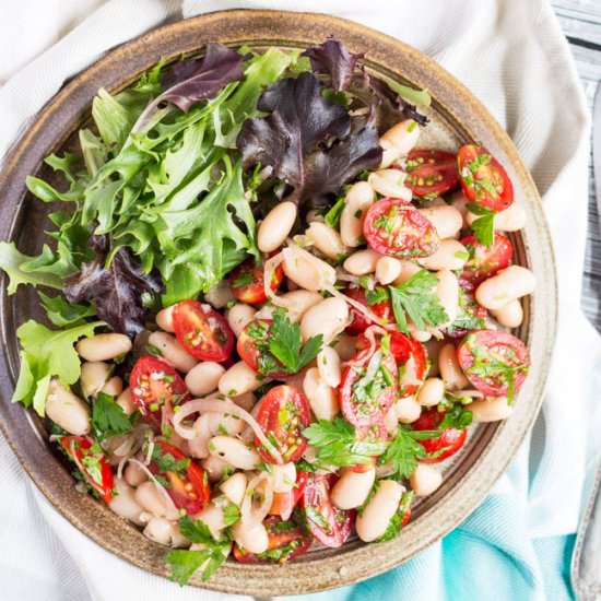 Easy Tomato & White Bean Salad