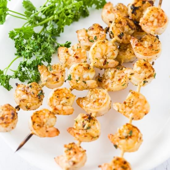 Lemon Garlic Grilled Shrimp