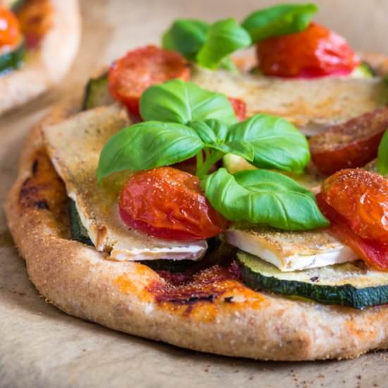 Courgette and Camembert Flatbread