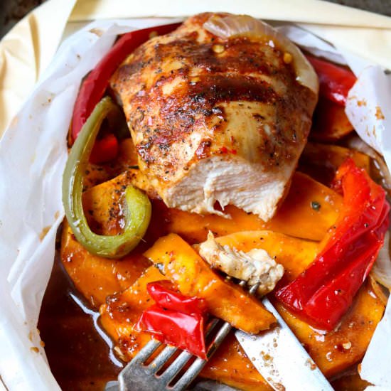 Barbecue Chicken in Parchment