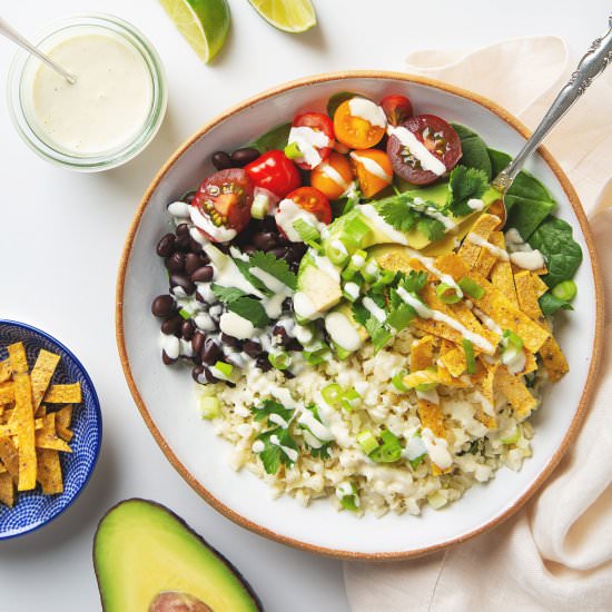 Cauliflower Rice Burrito Bowl