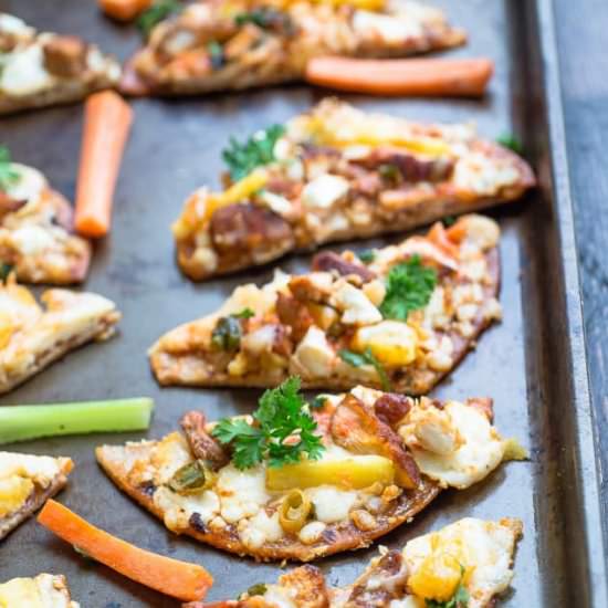 Hawaiian Buffalo Chicken Flatbread