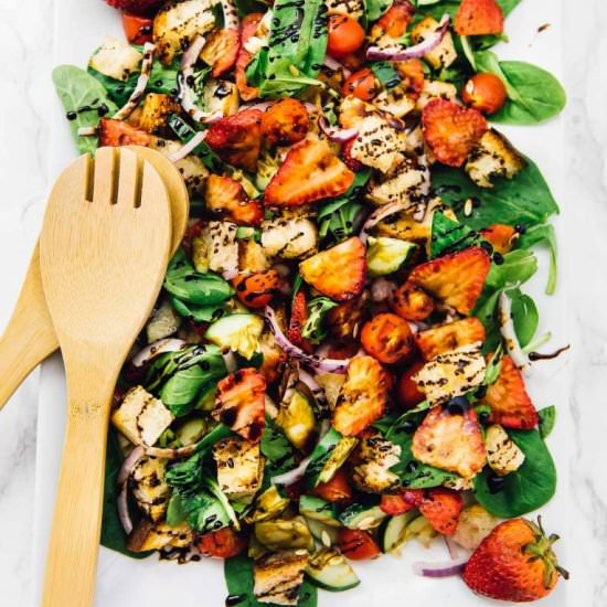 Strawberry Panzanella Salad
