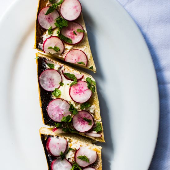 Buttered Radish Toast