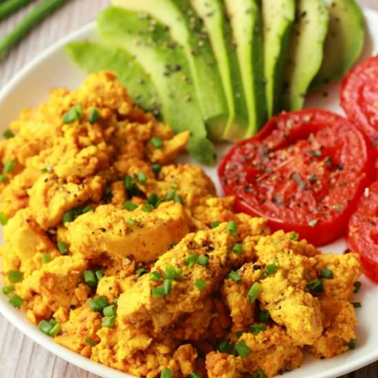 Super Eggy Vegan Tofu Scramble