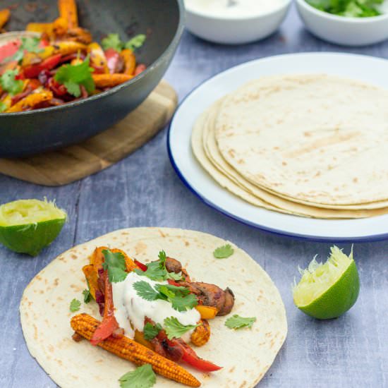 Easy Vegetable Fajitas