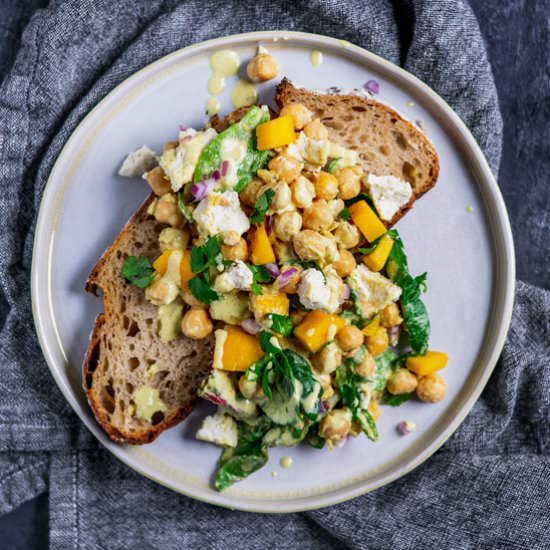 Curried Chickpea Salad with Mango