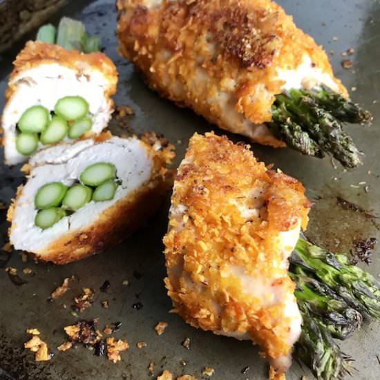 Dorito Chicken & Asparagus Rolls