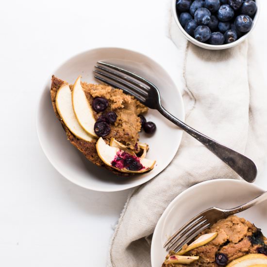 Apple Cake with Blueberries