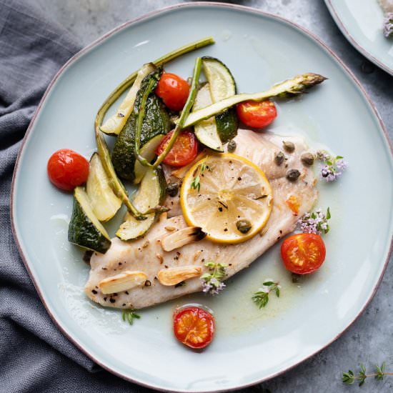 Oven-baked tilapia
