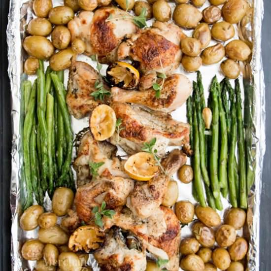 Herbed Lemon Chicken Sheet Pan